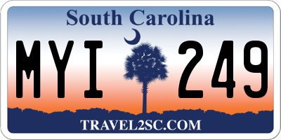 SC license plate MYI249