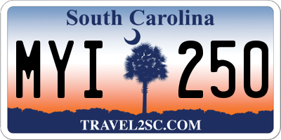 SC license plate MYI250