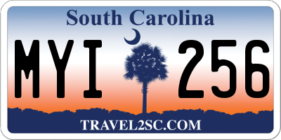 SC license plate MYI256