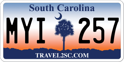 SC license plate MYI257