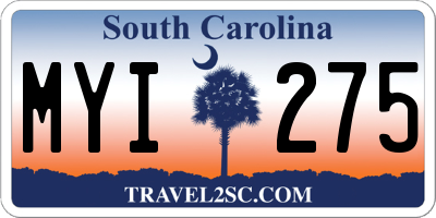 SC license plate MYI275