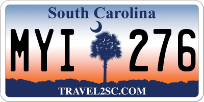 SC license plate MYI276