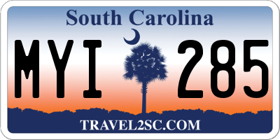 SC license plate MYI285