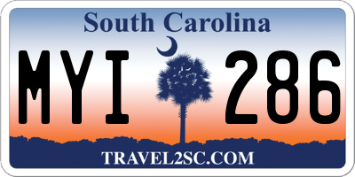 SC license plate MYI286