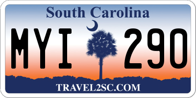 SC license plate MYI290