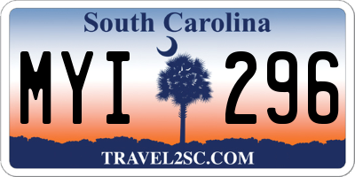 SC license plate MYI296
