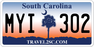 SC license plate MYI302