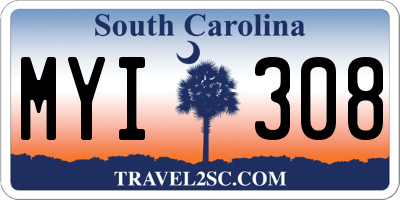 SC license plate MYI308