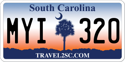 SC license plate MYI320