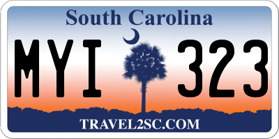 SC license plate MYI323