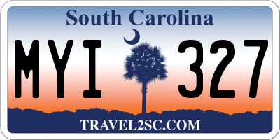 SC license plate MYI327