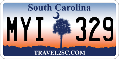 SC license plate MYI329