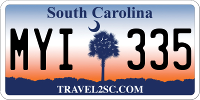 SC license plate MYI335