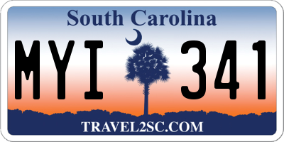 SC license plate MYI341