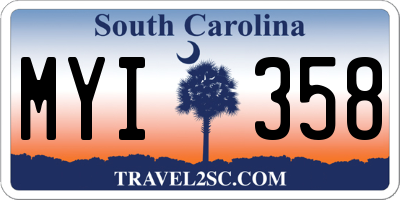 SC license plate MYI358