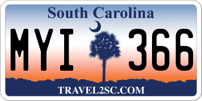 SC license plate MYI366
