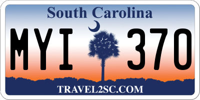 SC license plate MYI370