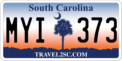 SC license plate MYI373