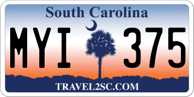 SC license plate MYI375