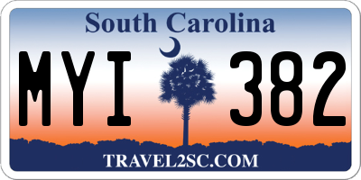 SC license plate MYI382