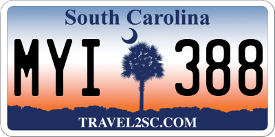 SC license plate MYI388