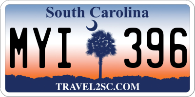 SC license plate MYI396