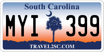 SC license plate MYI399