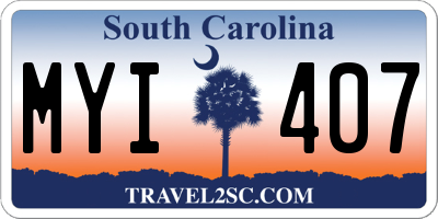 SC license plate MYI407