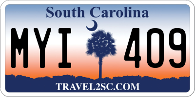 SC license plate MYI409