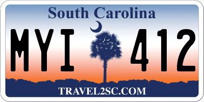 SC license plate MYI412