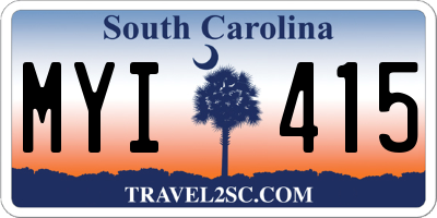 SC license plate MYI415
