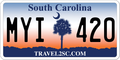 SC license plate MYI420