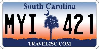 SC license plate MYI421