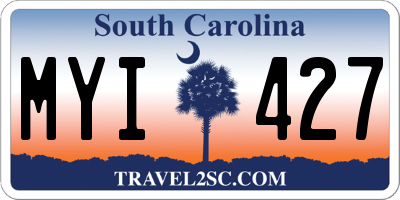 SC license plate MYI427