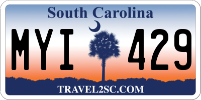 SC license plate MYI429