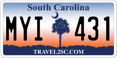 SC license plate MYI431