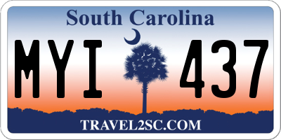SC license plate MYI437