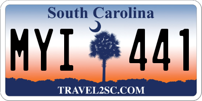SC license plate MYI441