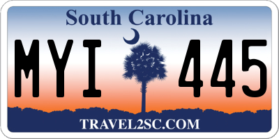 SC license plate MYI445