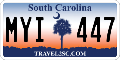 SC license plate MYI447