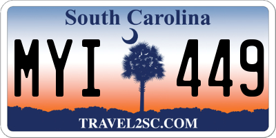 SC license plate MYI449