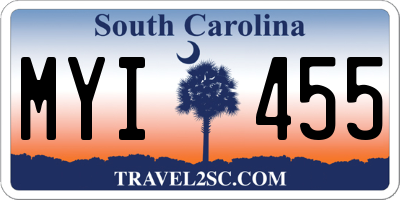 SC license plate MYI455