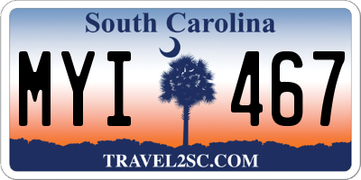 SC license plate MYI467