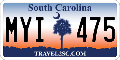 SC license plate MYI475