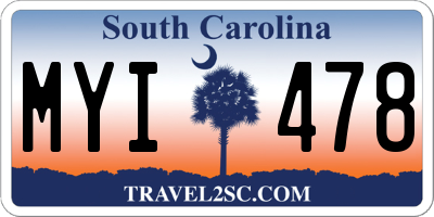 SC license plate MYI478