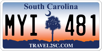 SC license plate MYI481