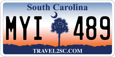 SC license plate MYI489