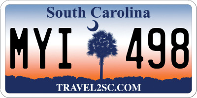 SC license plate MYI498