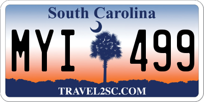SC license plate MYI499