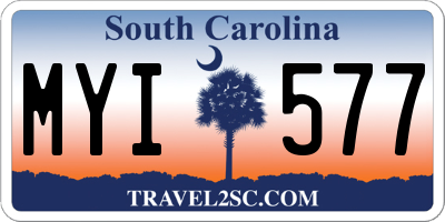 SC license plate MYI577